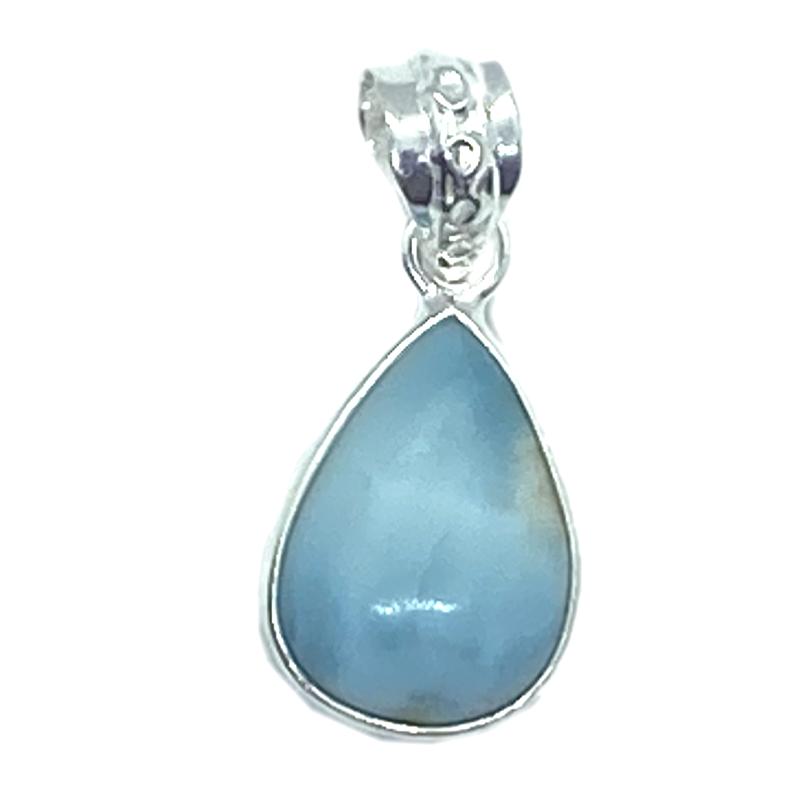 Pendentif larimar goutte argent 925