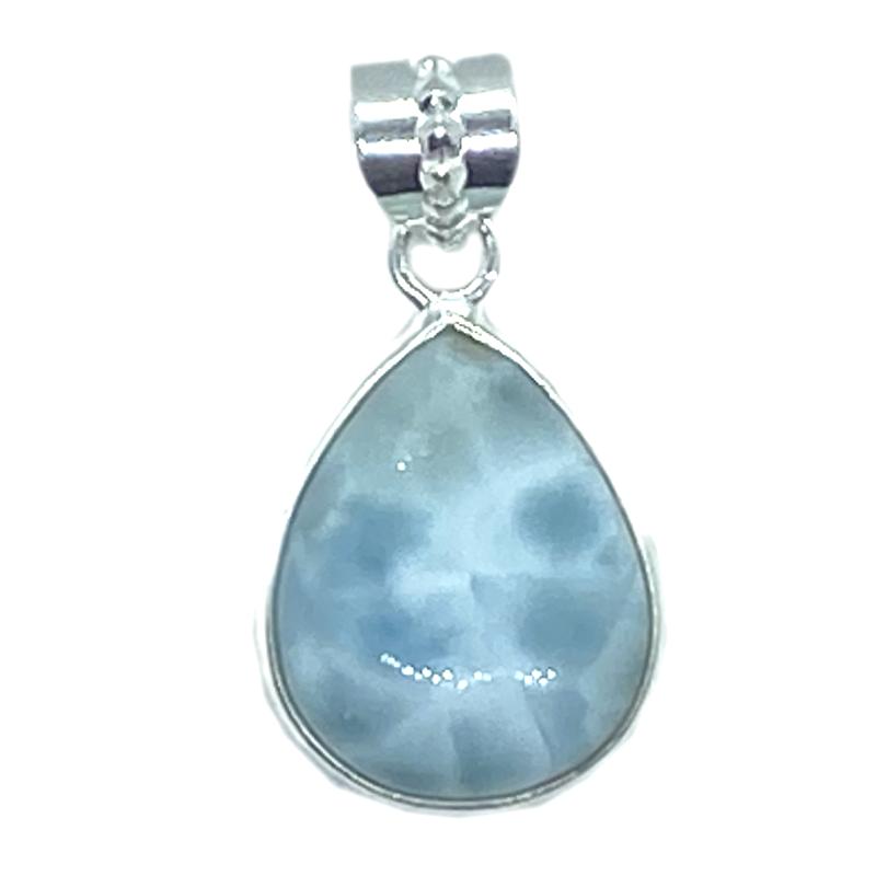 Pendentif larimar goutte argent 925