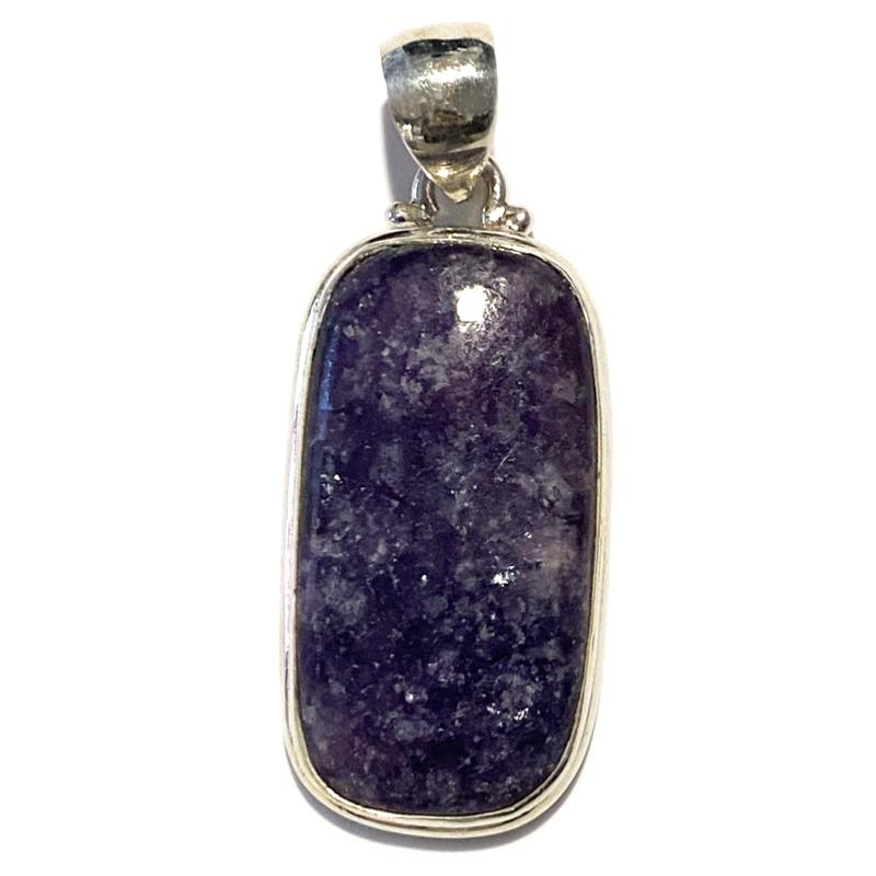 Pendentif lépidolite Madagascar AA argent 925