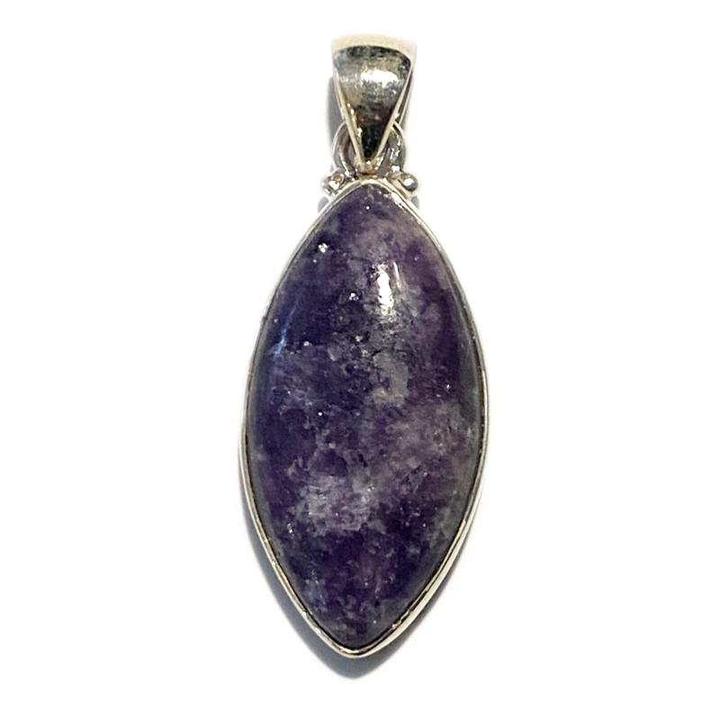 Pendentif lépidolite Madagascar AA argent 925