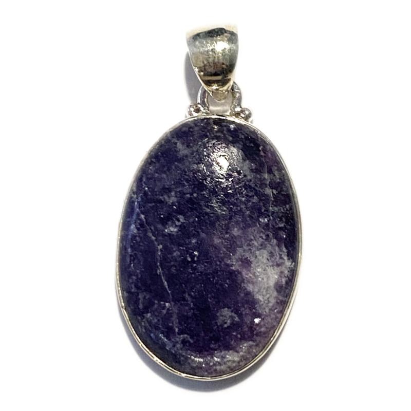 Pendentif lépidolite Madagascar AA argent 925