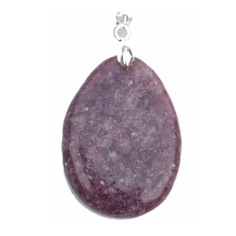 Pendentif lépidolite (pierre plate)