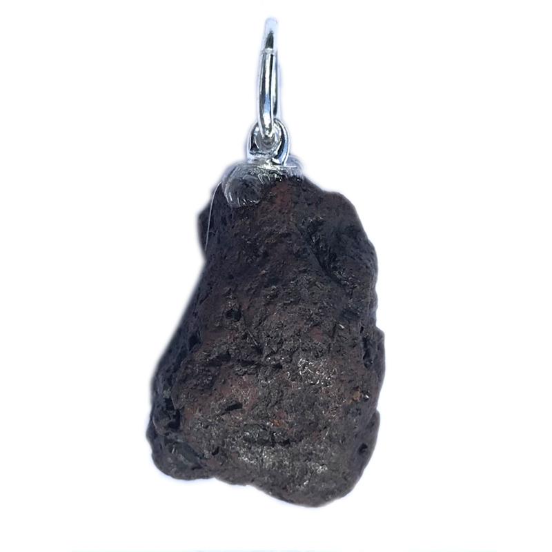 Pendentif magnétite brute acier inoxydable