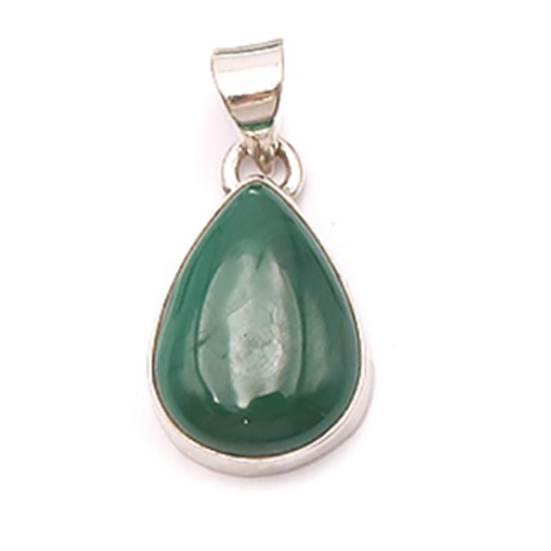 Pendentif malachite Congo AA argent 925