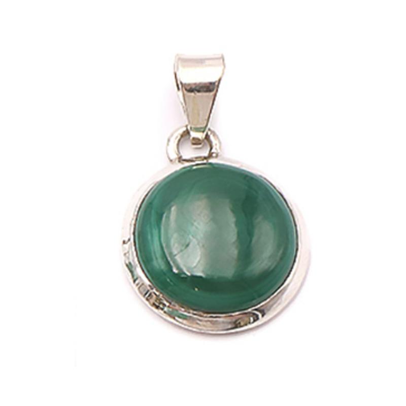 Pendentif malachite Congo AA argent 925