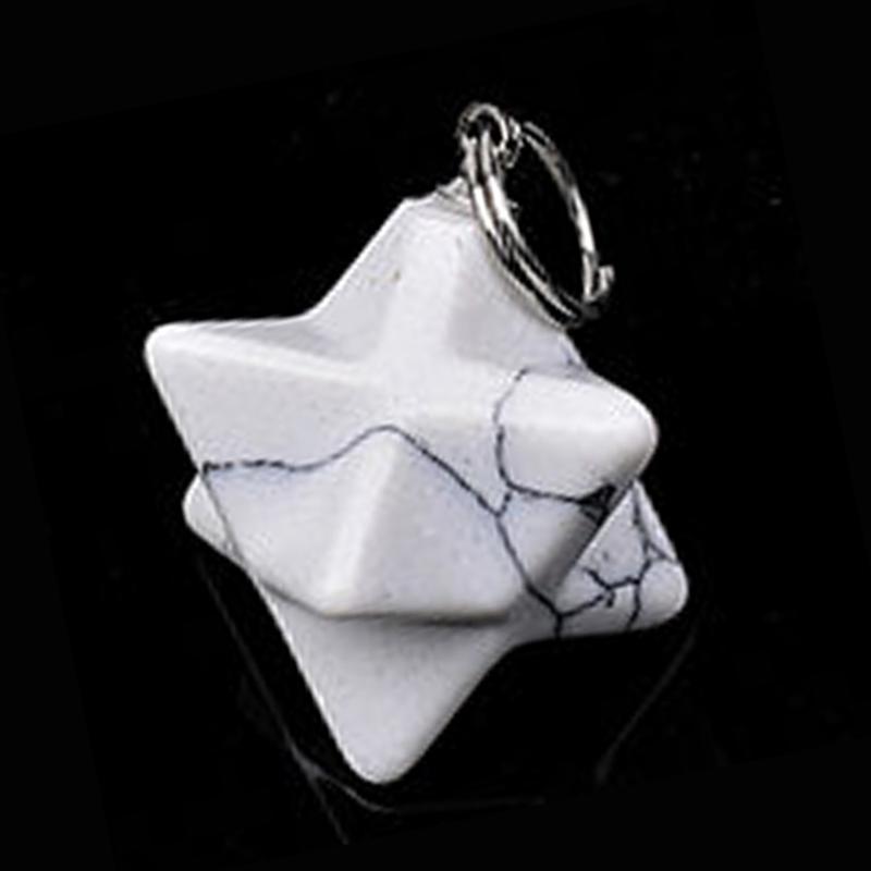 Pendentif Merkaba howlite