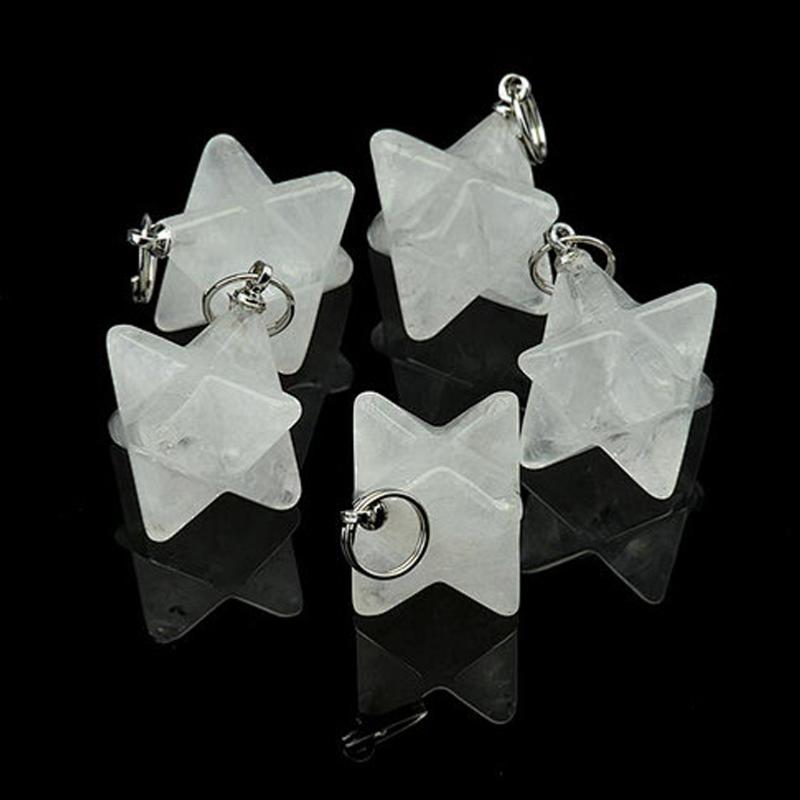 Pendentif Merkaba cristal de roche