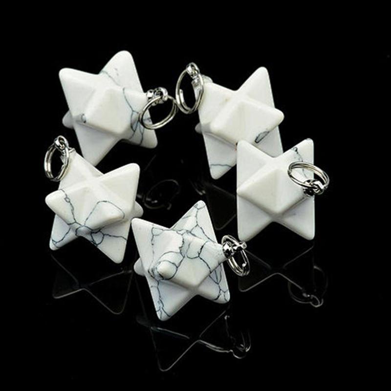 Pendentif Merkaba howlite