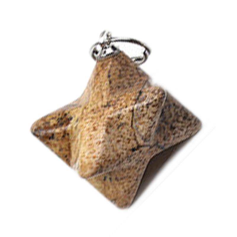 Pendentif Merkaba jaspe paysage