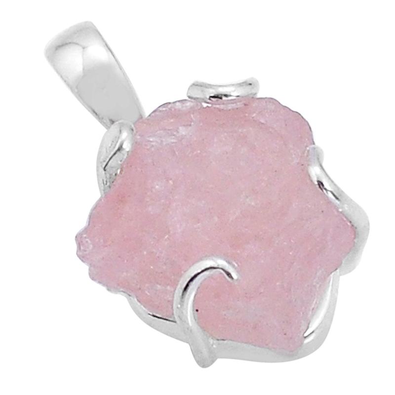 Pendentif morganite Brésil AA argent 925