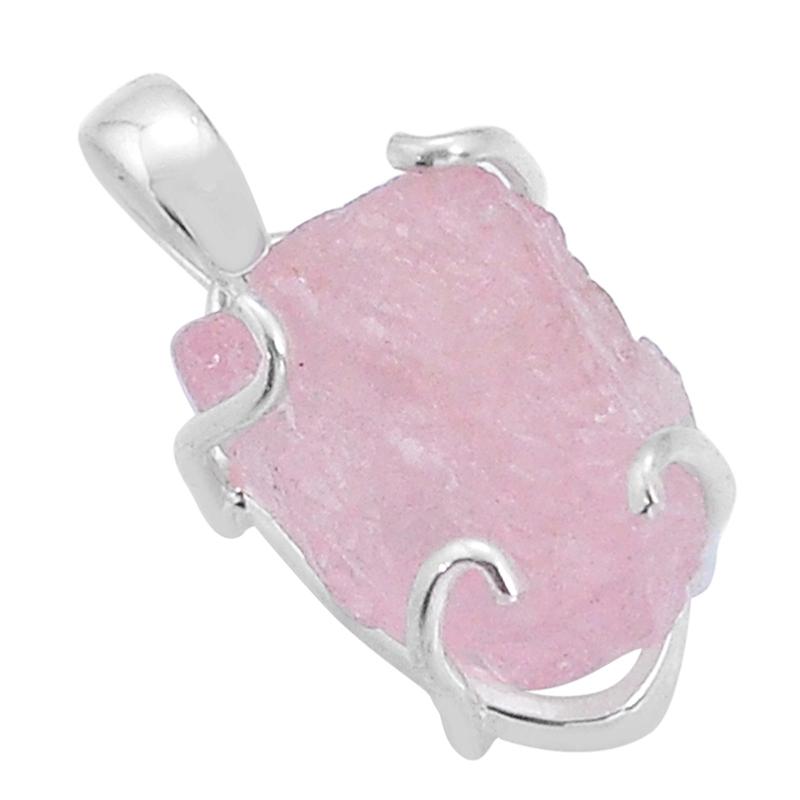 Pendentif morganite Brésil AA argent 925