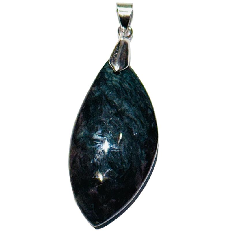 Pendentif obsidienne mentogotchol Mexique AA+ acier inoxydable