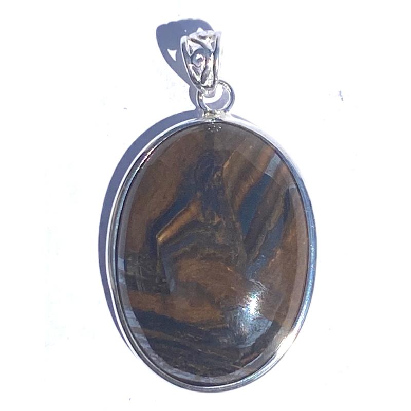 Pendentif oeil de fer Afrique du Sud AA argent 925