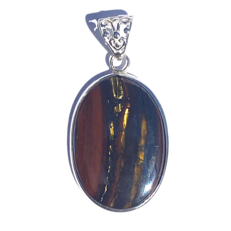 Pendentif oeil de fer Afrique du Sud AA argent 925