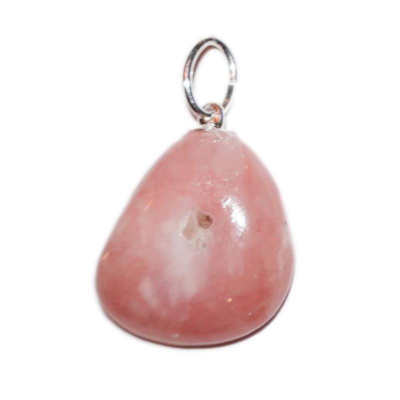 Pendentif opale rose des Andes (pierre roulée)