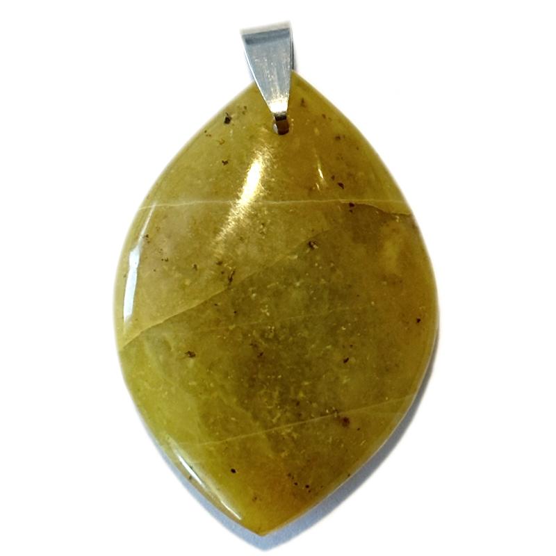 Pendentif opale verte Madagascar AA+ forme libre 35-45mm