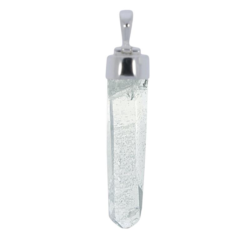 Pendentif pointe de cristal de roche argent 925