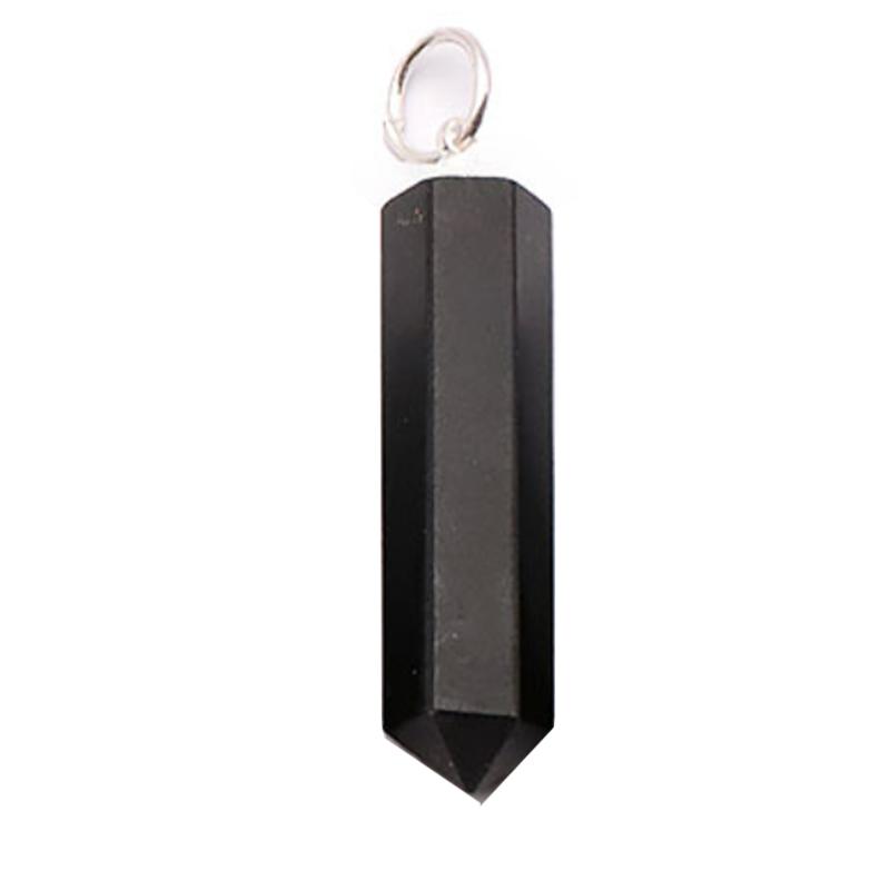 Pendentif pointe onyx acier inoxydable