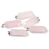 Pendentif prisme quartz rose acier inoxydable