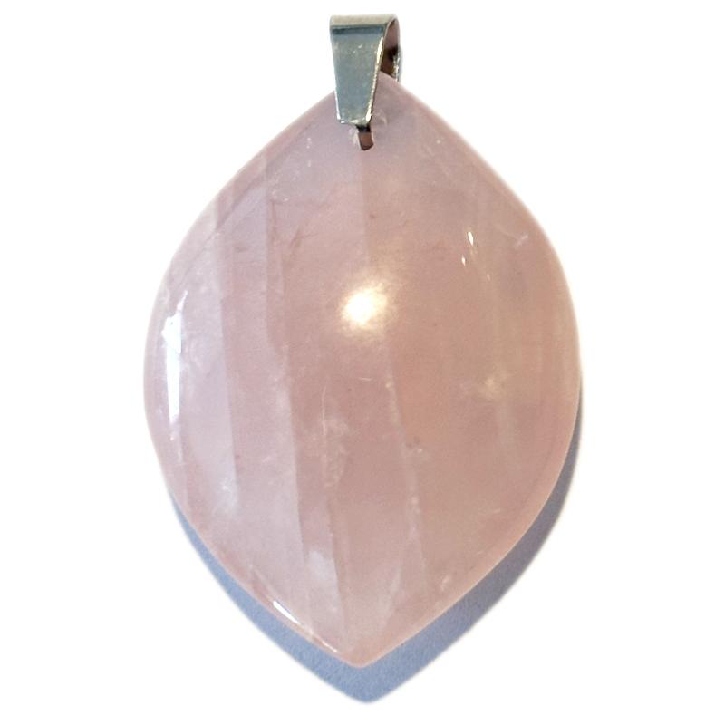 Pendentif quartz rose Madagascar AA forme libre 35-45mm