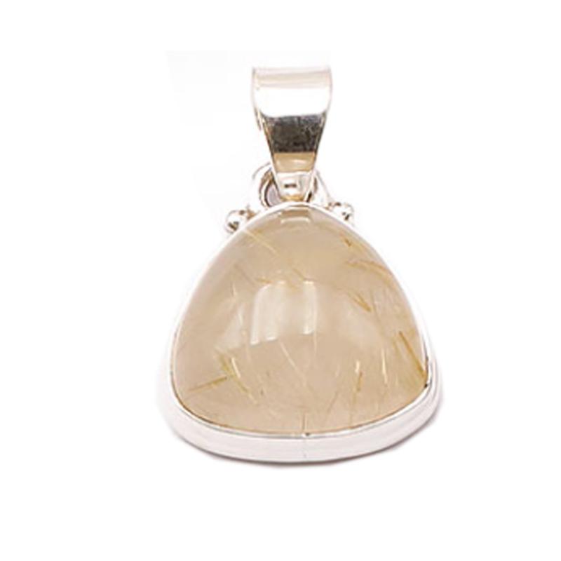 Pendentif quartz rutile Brésil AA argent 925