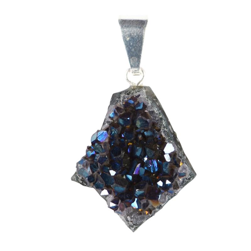 Pendentif quartz titanium acier inoxydable