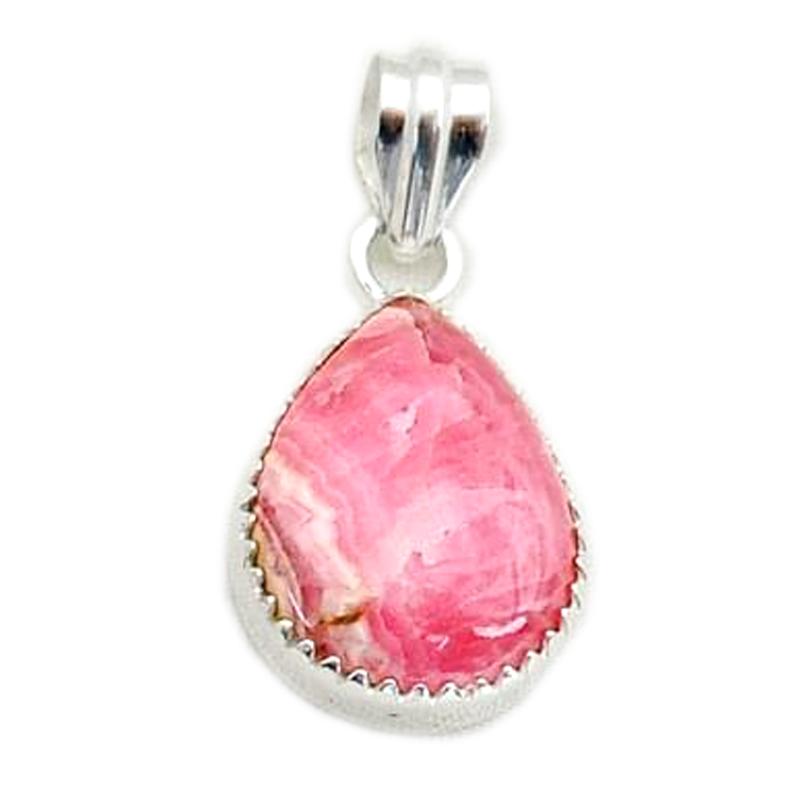 Pendentif rhodochrosite Argentine AAA argent 925