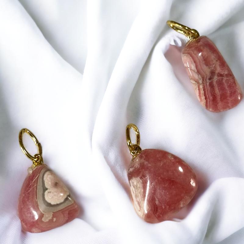 Pendentif rhodochrosite Argentine A (pierre roulée)