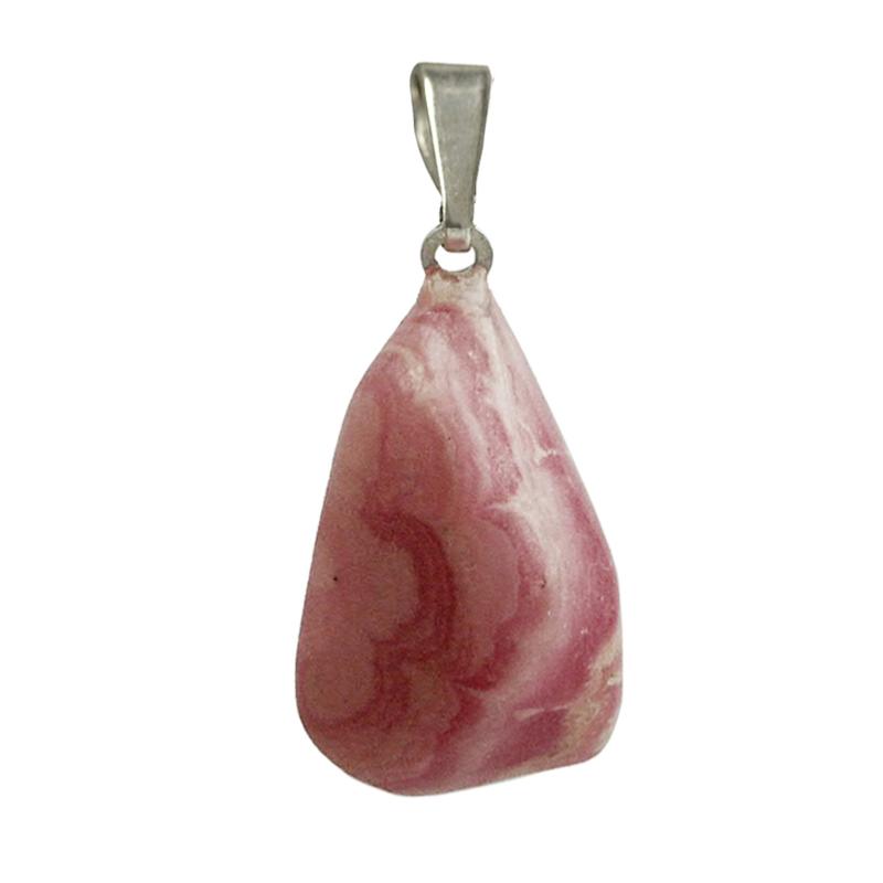 Pendentif rhodochrosite Argentine A pierre roulée boucle argent 925