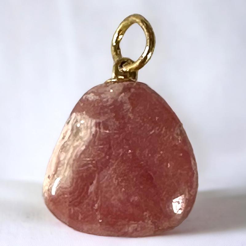 Pendentif rhodochrosite Argentine A (pierre roulée)