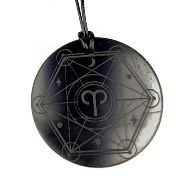 Pendentif shungite signe du zodiaque &quot;Bélier&quot;