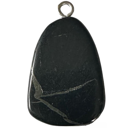 Pendentif shungite Russie A (pierre plate)