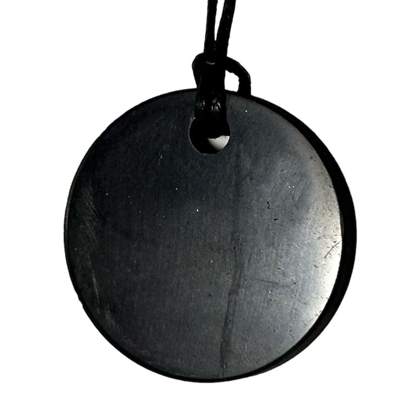 Pendentif shungite Russie A rond 30mm