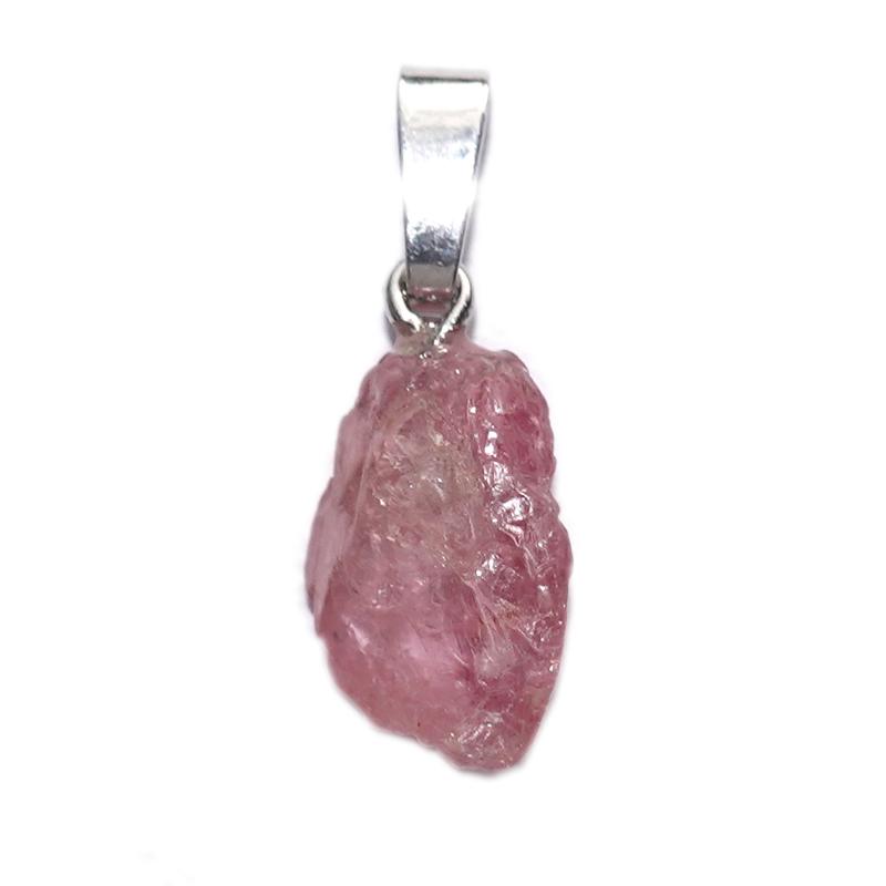 Pendentif spinelle rouge Sri Lanka A boucle argent 925