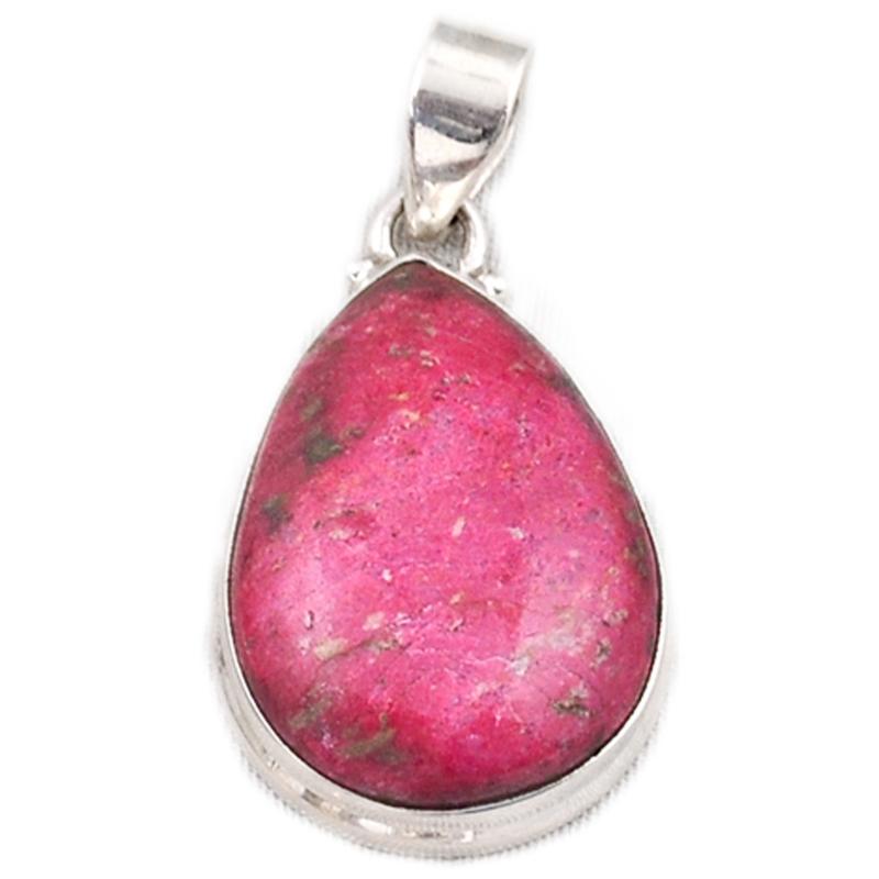 Pendentif thulite Norvège AA argent 925