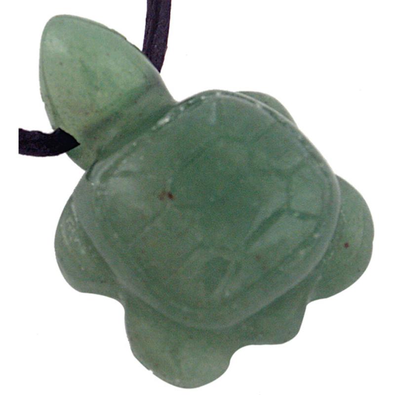 Pendentif tortue 25mm aventurine verte Brésil A