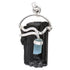 Pendentif tourmaline noire brute et aigue marine argent 925