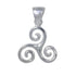 Pendentif symbole de Triskelion argent 925