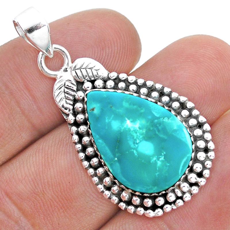 Pendentif turquoise Arizona (Kingman) AA  argent 925