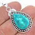 Pendentif turquoise Arizona (Kingman) AA  argent 925