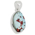 Pendentif turquoise Golden Hills Kazakhstan AA argent 925