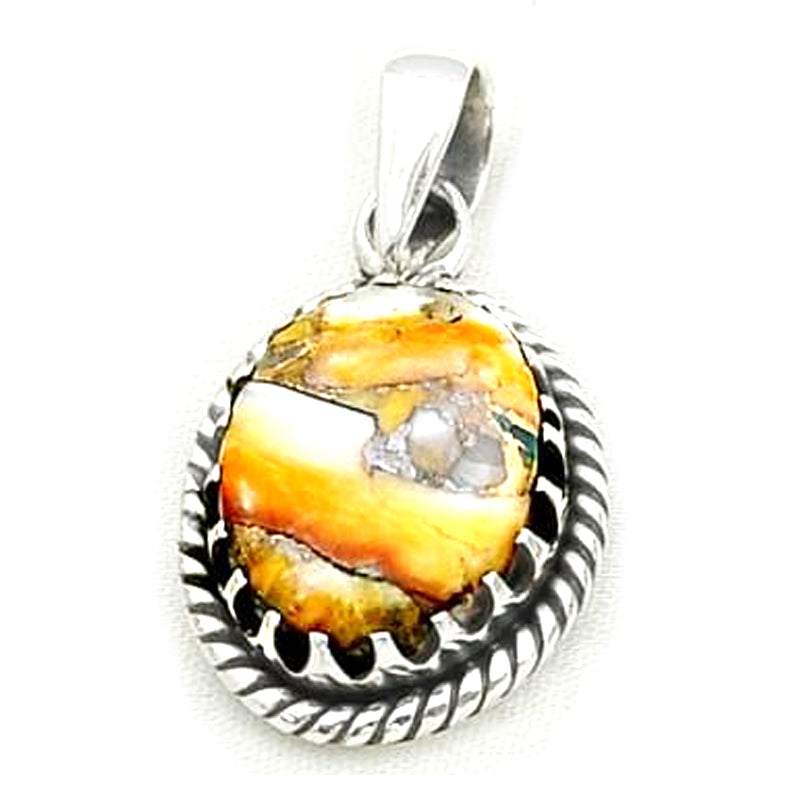 Pendentif turquoise Spiny Oyster Arizona (Kingman) AAA argent 925