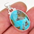 Pendentif turquoise Mexique AA  argent 925