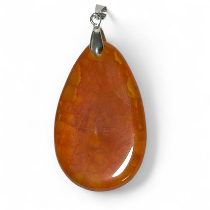 Pendentif agate de feu Brésil AA (goutte)