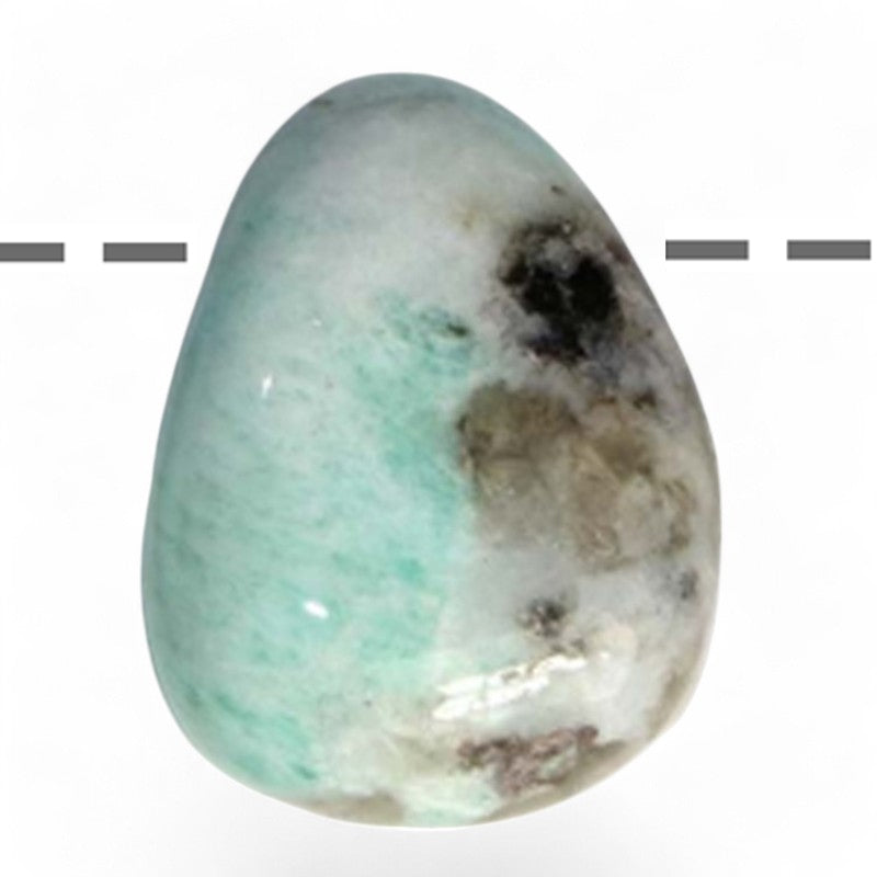 Amazonite pendant Russia A (holed stone) + cord