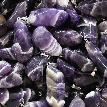 Malawi Banded Amethyst Pendant A (Tumbled Stone)