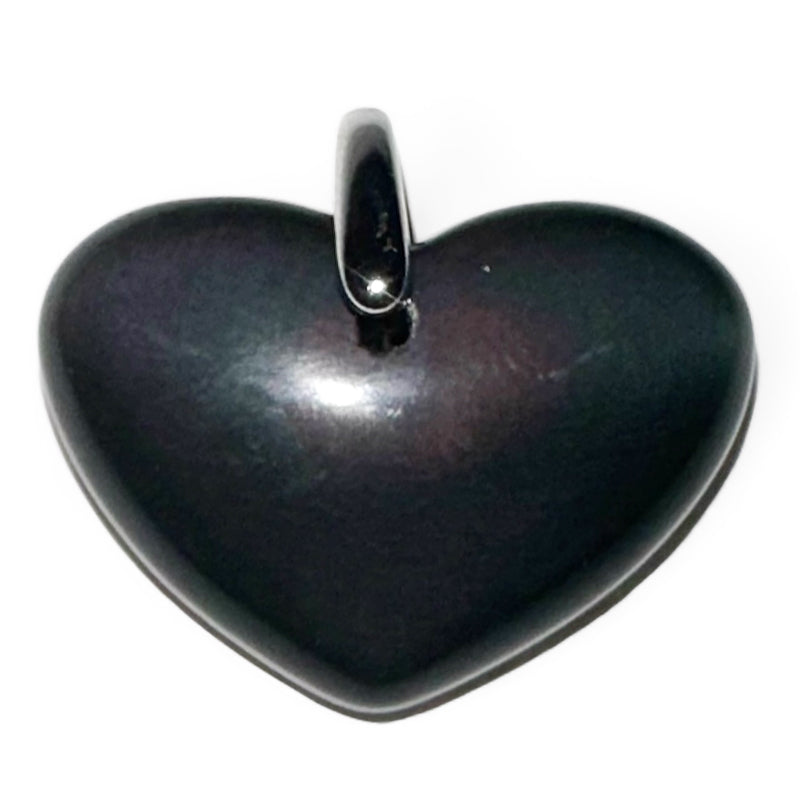 Celestial Eye Obsidian Heart Pendant Mexico AA (20-25mm)