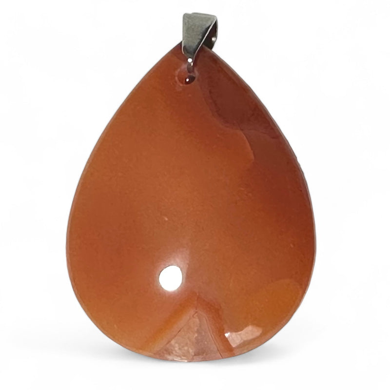 Carnelian pendant Madagascar AA drop 35-45mm