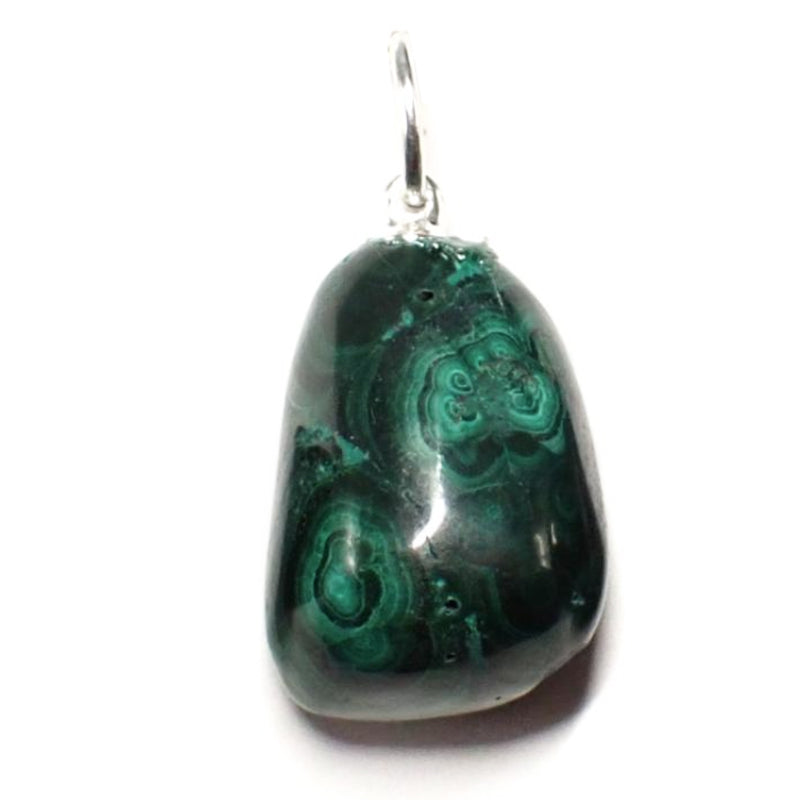 Congo AA malachite pendant (rolled stone)