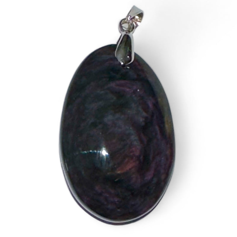 Pendentif obsidienne mentogotchol Mexique AA+ acier inoxydable